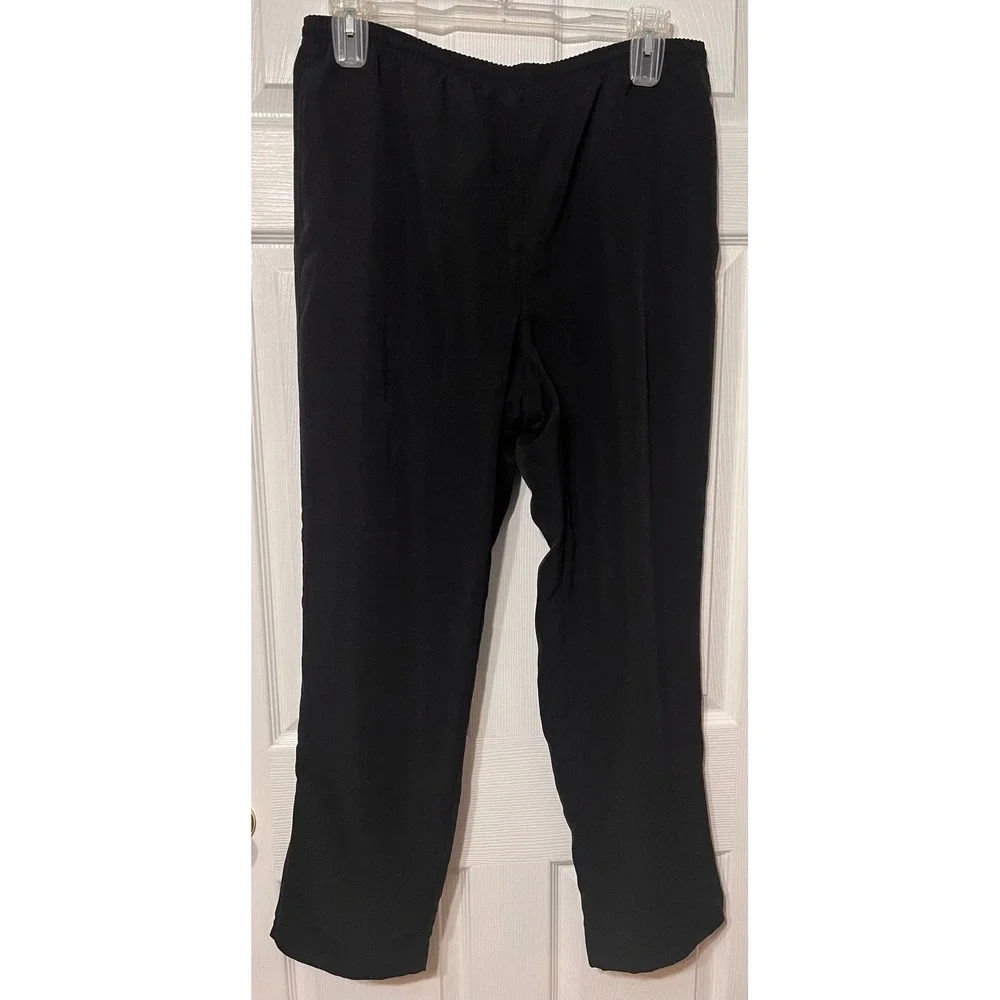 EP Pro Mens L Black Golf‎ Lined Wind Pants Elastic Waist Zippered Cuffs
